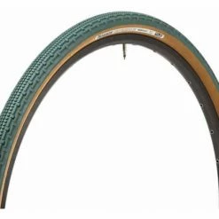 Pneu Gravel Panaracer GravelKing SK TLC Edition Limitée 700mm Tubeless Ready Souple Bleu Gris Flanc Marron