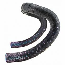 Ruban De Cintre Supacaz Super Sticky Kush Star Fade Noir Oil Slick Avec Bouchons