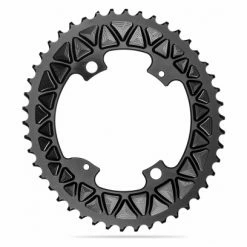 Plateau Ovale AbsoluteBlack Premium Oval Sub-Compact 110/4 BCD Pour Transmissions Shimano 12 V Noir