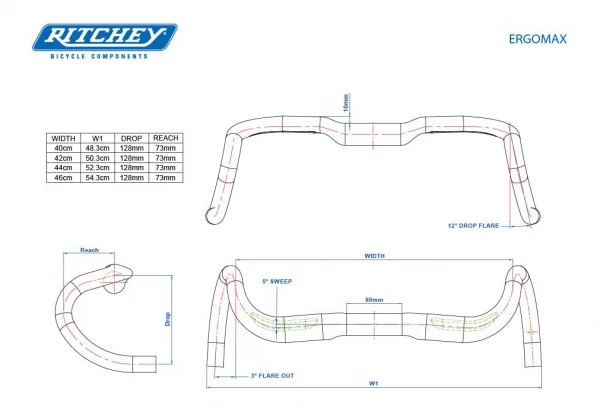Guidon Ritchey Ergomax COMP Di2 BB Noir 6 Guidon Ritchey Ergomax COMP Di2 BB Noir – Image 4