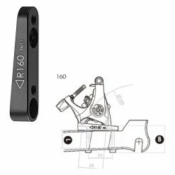 Adaptateur Arrière Tektro Flat Mount F6 160mm