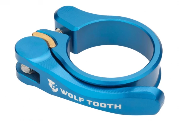 Collier De Selle à Serrage Rapide Wolf Tooth Seatpost Clamp Quick Release Bleu 3 Collier De Selle à Serrage Rapide Wolf Tooth Seatpost Clamp Quick Release Bleu
