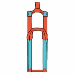 Kit De Protection Fourche RideWrap Covered Protection MTB Brilliant Clair