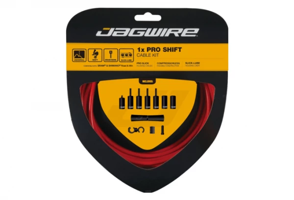 Kit Câbles Et Gaine Jagwire 1x Pro Shift Kit Rouge 3 Kit Câbles Et Gaine Jagwire 1x Pro Shift Kit Rouge