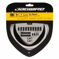 Kit Câbles Et Gaine Jagwire 2x Sport Shift Kit Blanc Braided