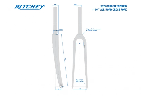 Fourche Ritchey WCS Carbon Tapered All-Road Cross FM 1-1/8'' 7 Fourche Ritchey WCS Carbon Tapered All-Road Cross FM 1-1/8'' – Image 5