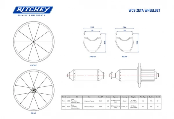 Paires De Roues Ritchey WCS Zeta | 9x100 - 10x130 Mm | Tubeless Ready 7 Paires De Roues Ritchey WCS Zeta | 9x100 - 10x130 Mm | Tubeless Ready – Image 5