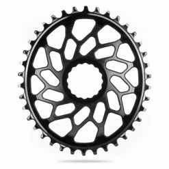 Plateau Ovale Narrow Wide AbsoluteBlack CX Direct Mount Pour Manivelles Easton / Race Face 12 V Noir