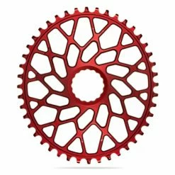 Plateau Ovale Narrow Wide AbsoluteBlack CX Direct Mount Pour Manivelles Easton / Race Face 12 V Rouge