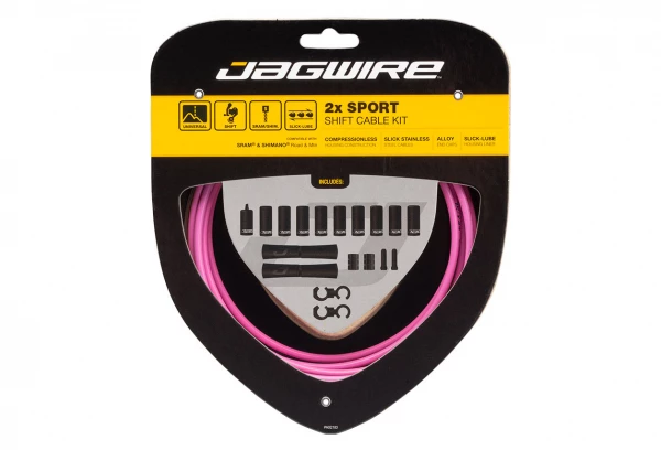 Kit Câbles Et Gaine Jagwire 2x Sport Shift Kit Rose 3 Kit Câbles Et Gaine Jagwire 2x Sport Shift Kit Rose