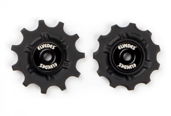 Paire De Galets De Dérailleur 2 X 11 Dents Elvedes Stainless Roulements Annulaires Inox 2 Paire De Galets De Dérailleur 2 X 11 Dents Elvedes Stainless Roulements Annulaires Inox