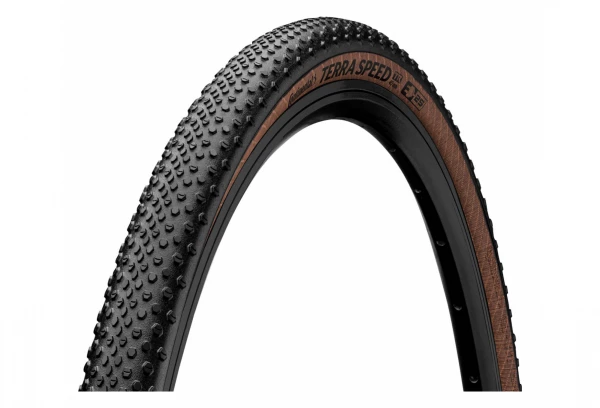Pneu Gravel Continental Terra Speed 700 Mm Tubeless Ready Souple ProTection BlackChili Compound Flancs Marrons Transparent E-Bike E25 3 Pneu Gravel Continental Terra Speed 700 Mm Tubeless Ready Souple ProTection BlackChili Compound Flancs Marrons Transparent E-Bike E25