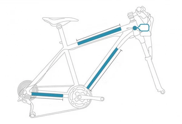 CLEARPROTECT Kit Protections Invisibles De Vélo Format XL Brillant 3 CLEARPROTECT Kit Protections Invisibles De Vélo Format XL Brillant