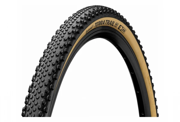 Pneu Gravel Continental Terra Trail 650b Tubeless Ready Souple ShieldWall System PureGrip Compound Flancs Cream E-Bike E25 3 Pneu Gravel Continental Terra Trail 650b Tubeless Ready Souple ShieldWall System PureGrip Compound Flancs Cream E-Bike E25